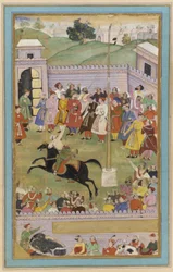 An Archery Competition, Manuscript folio, c.1600